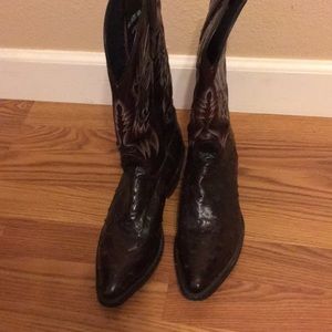 Nocona full quill ostrich cowboy boots